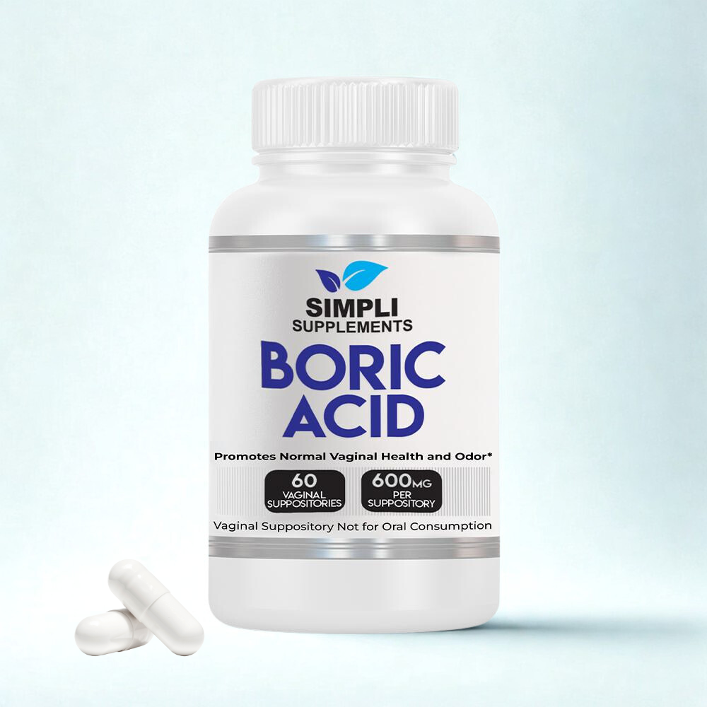 Boric Acid Suppositories for Women 600mg – 60 Count | Vaginal pH Balance Support | Feminine Care | Helps Maintain Freshness & Odor Control