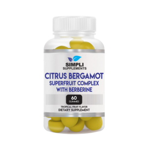 Citrus Bergamot Supplement for High Cholesterol | 60 Citrus Bergamot Gummies with Berberine for Heart Health | Italian Citrus Bergamot 500mg | Support Healthy Cholesterol Levels